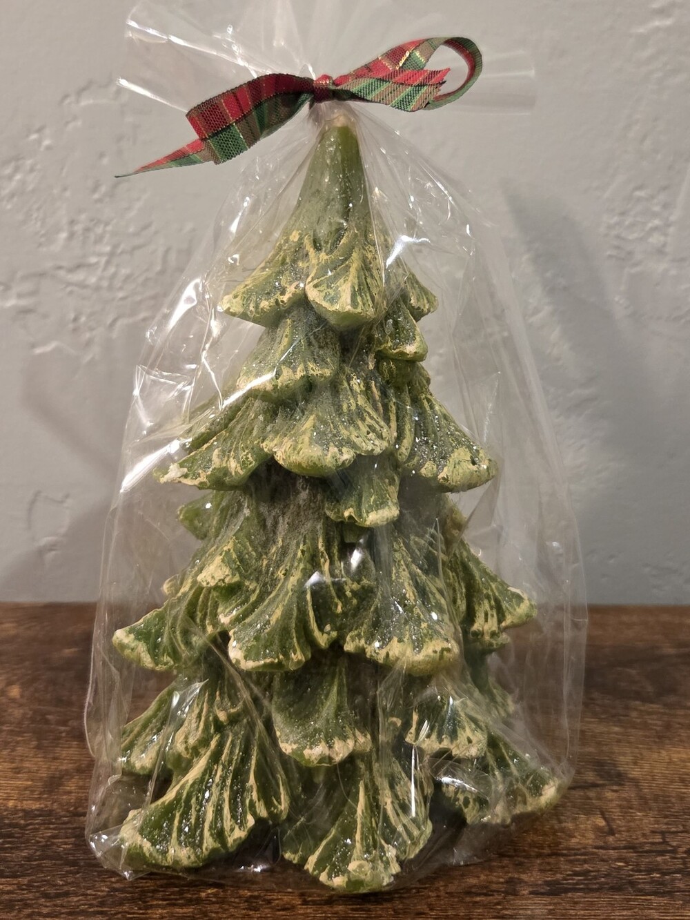 7" Tall Pine Tree Sparkle Candle